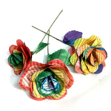 Load image into Gallery viewer, paper flower rainbow colours pride
