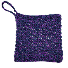 Load image into Gallery viewer, Crocheted Reusable Cleaning Cloth Purple
