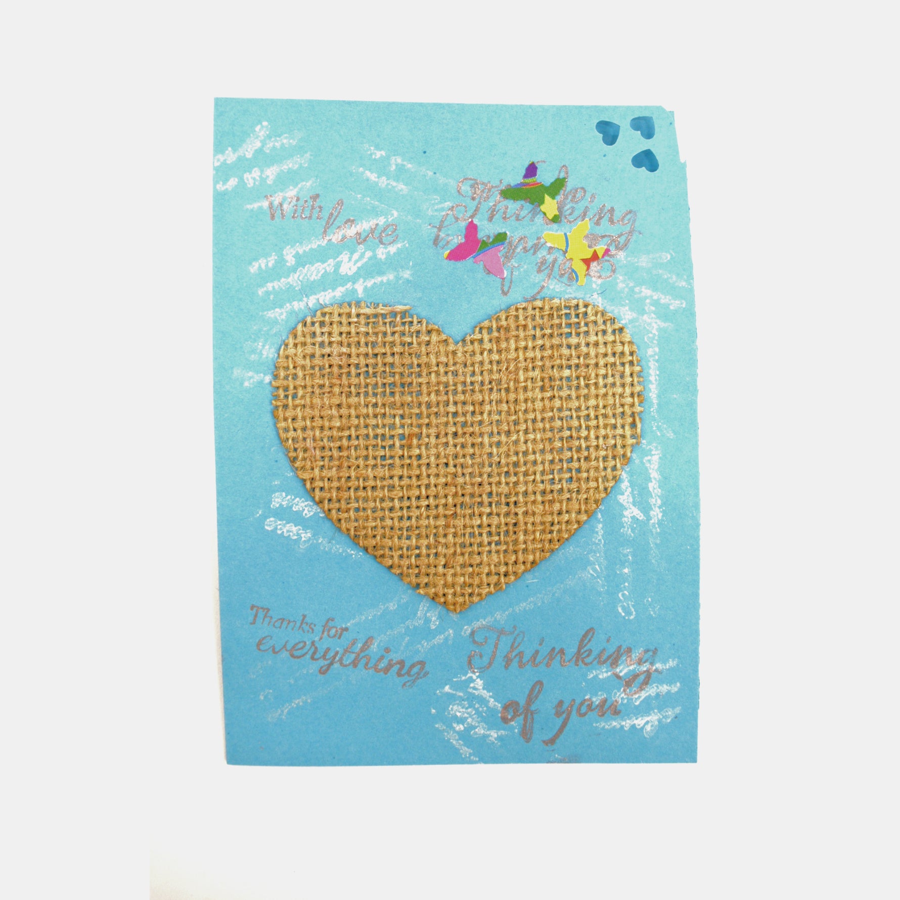 Art card with heart Blue