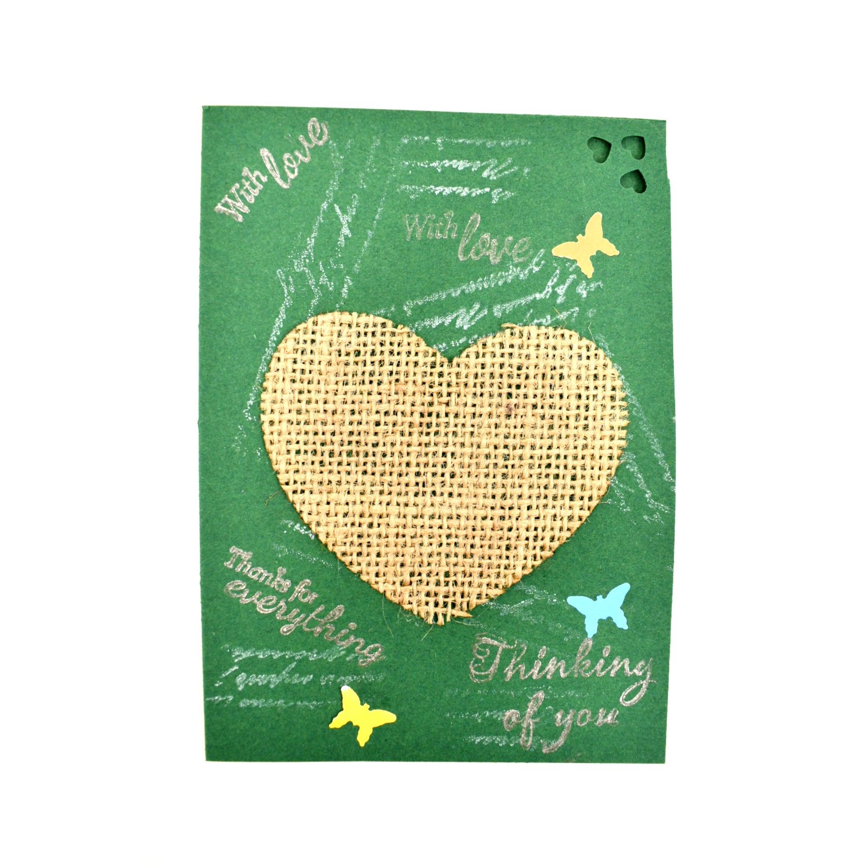 Art card with heart Green