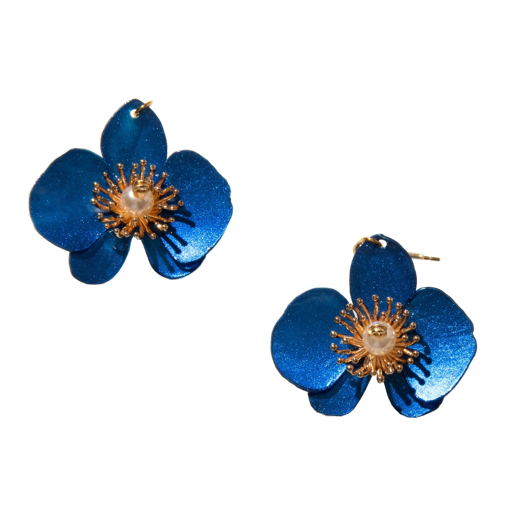 Butterfly Orchid Stud Earrings S - Blue
