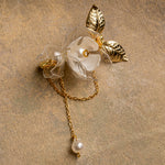 Upcycle With Jing Clear and White Flower Brooch