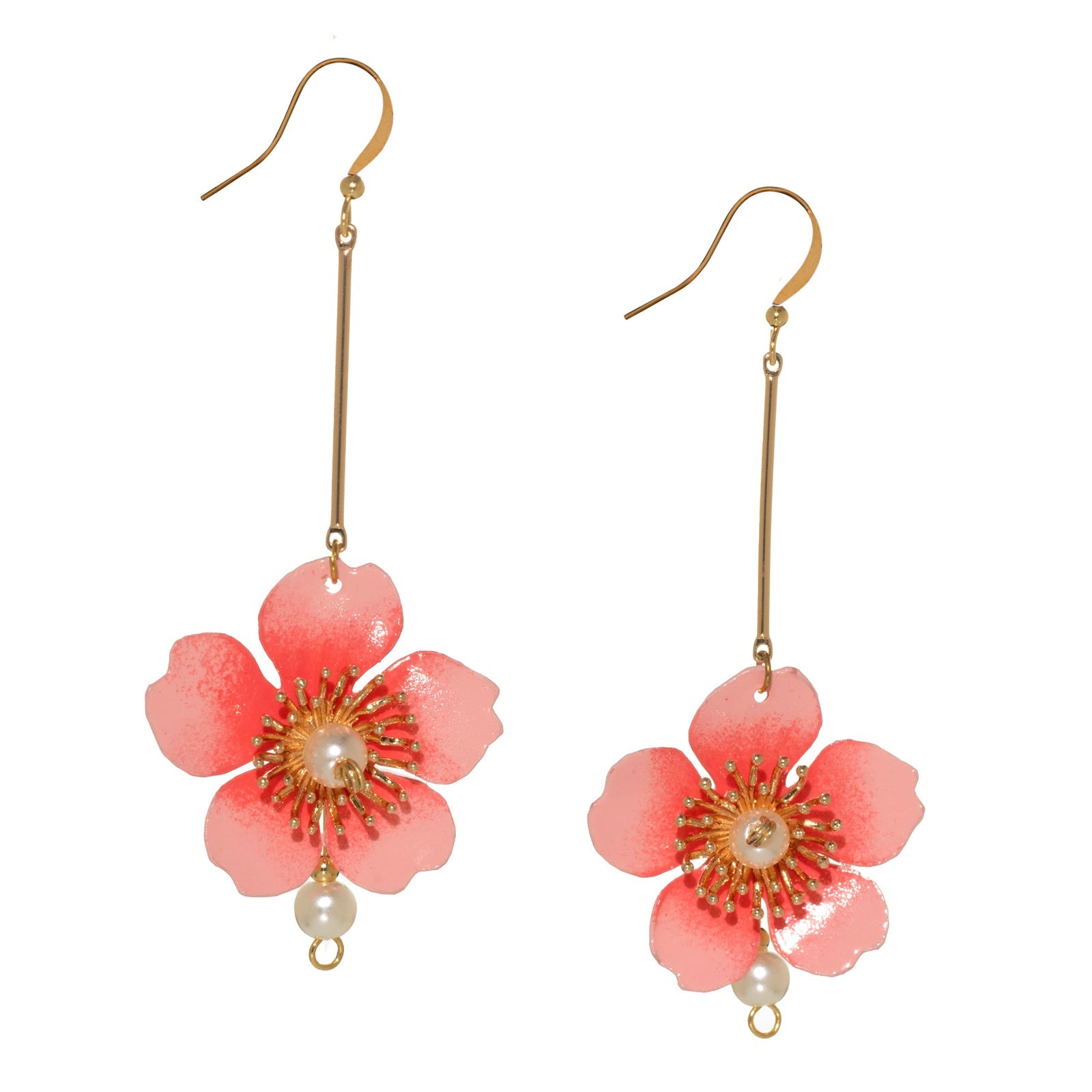 Cherry blossom sakura pearl earrings