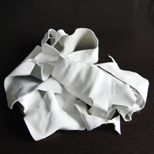 white leather scraps Upcycler’s treasure trove - craft supply